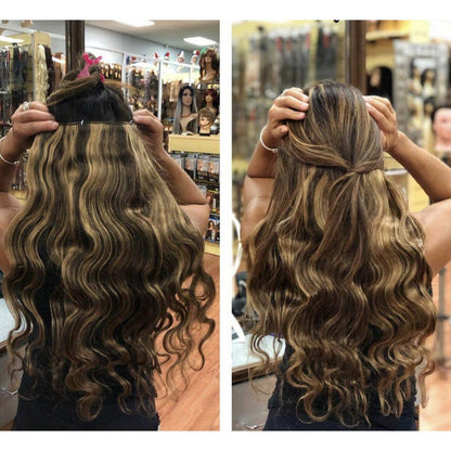 VIP Extensions BandX Halo Body Wave 24" with Clip Hair Extension - Choose Color