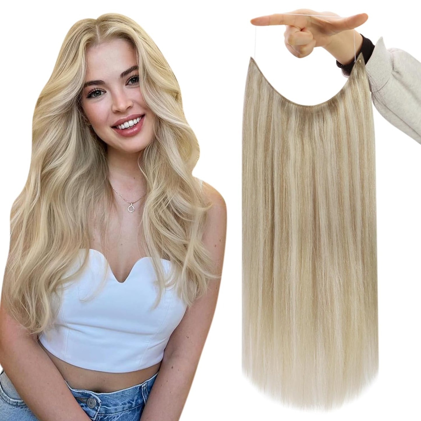 VIP BandX Halo Silky Straight 24" with Clip Hair Extension - Choose Color