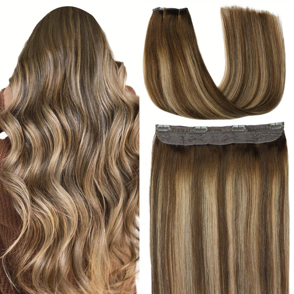 VIP BandX Halo Silky Straight 24" with Clip Hair Extension - Choose Color