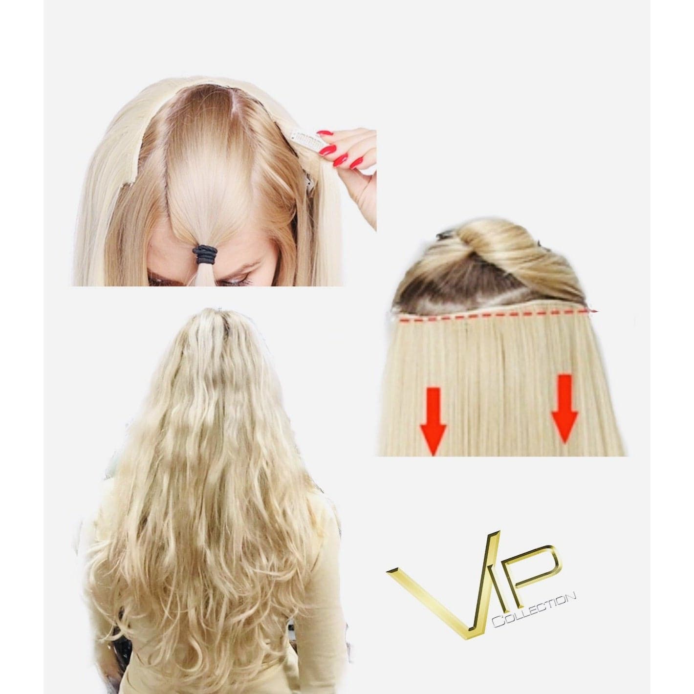 VIP Collection Amber 17" Synthetic Clip-In Hair Extensions - Choose Color