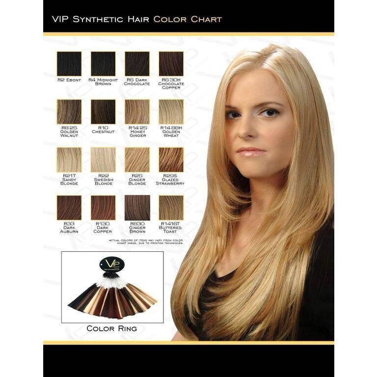 VIP Collection Synthetic Clip-In Hair Extensions Topaz 8" - Choose Color