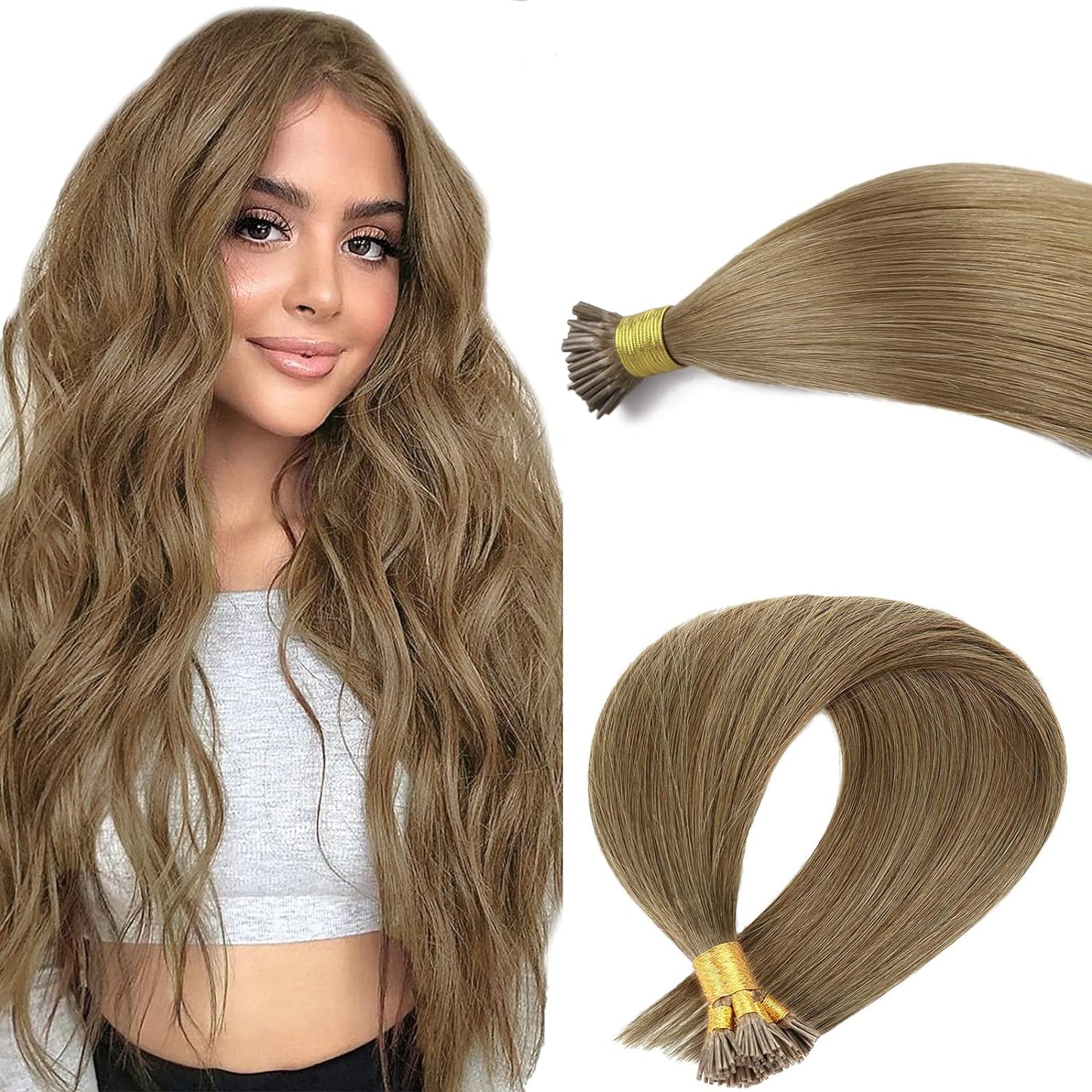 VIP Extensions I-Tip System Straight 18" (100 Grams) Hair - Choose Color