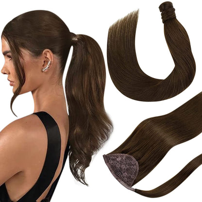 VIP Ponytail Silky 18" 100% Human Hair Extension - Choose Color