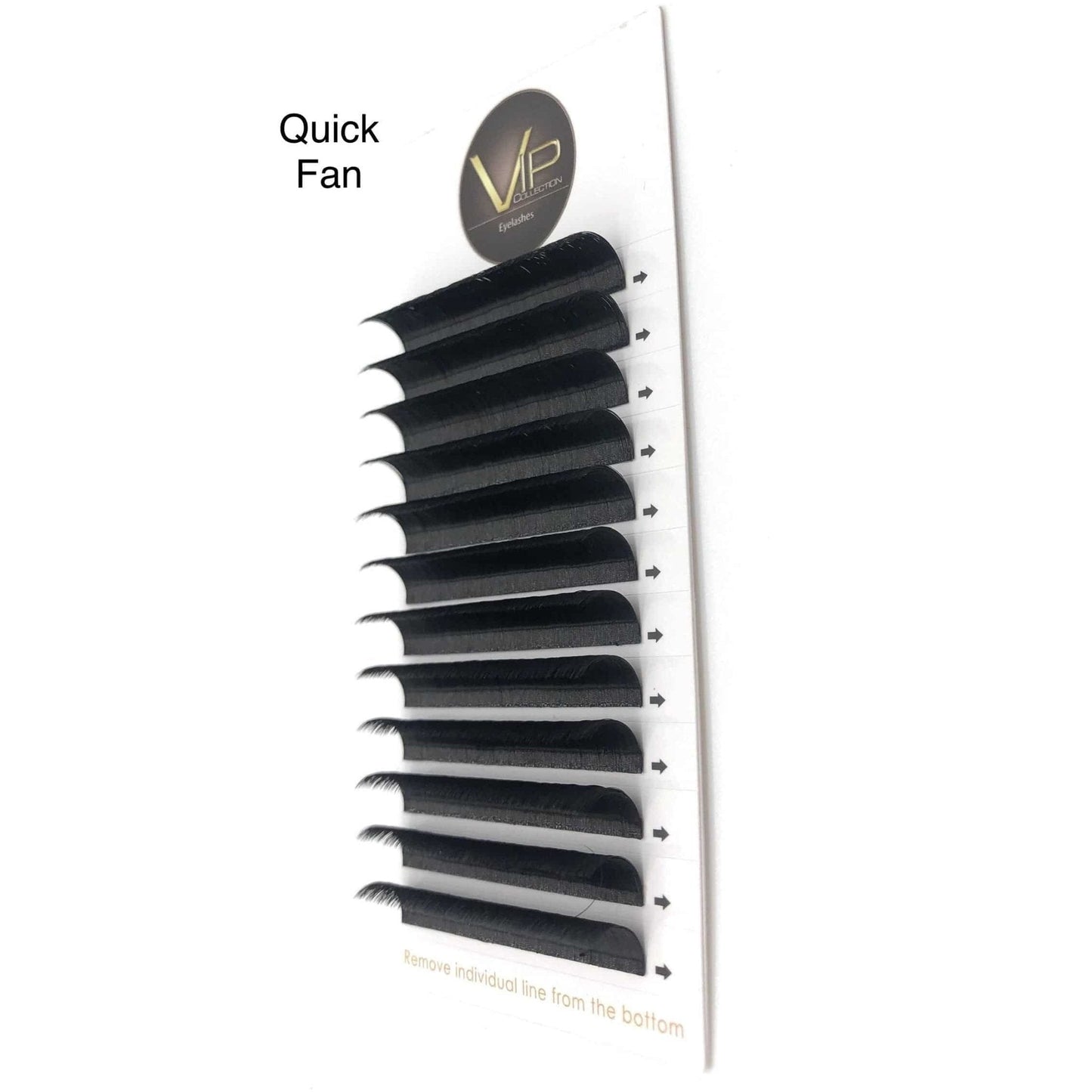 VIP Quick Fan Eyelash Extensions 12 Lines 0.07 D Curl - Pick Size
