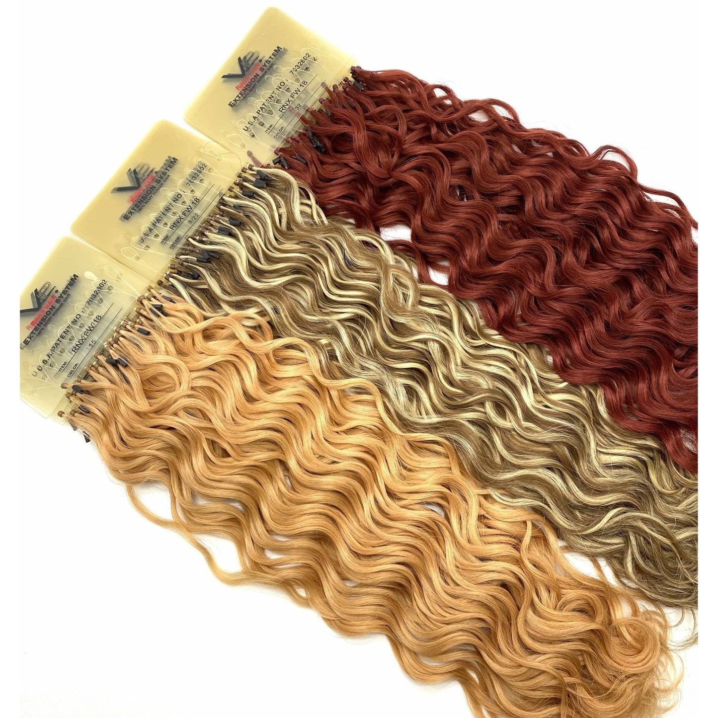 VIP Extensions RineX System Curly 18" Hair Extensions NWT - Choose Color