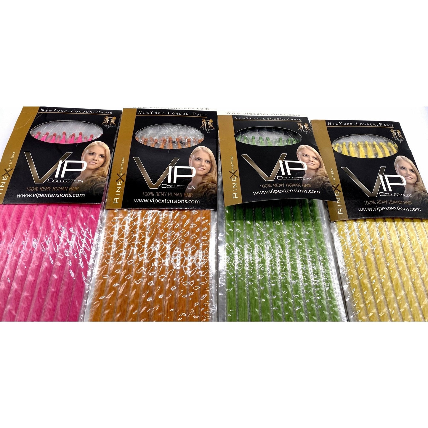 VIP RineX System Straight 18" Hair Extensions - Choose Color