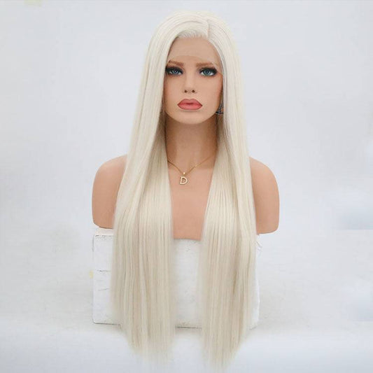 VIP Extensions Synthetic Lace Front Wig 24" Color 60 (54) NWT Hairpiece