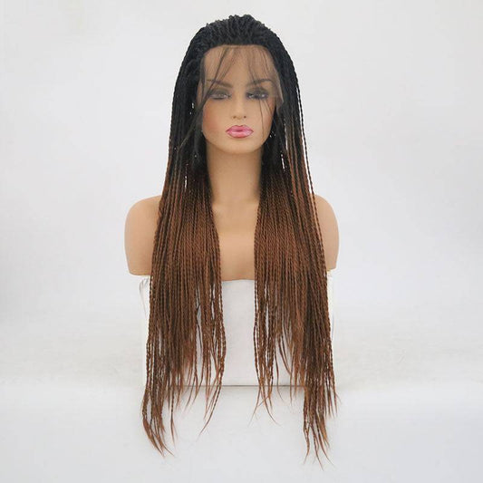 VIP Extensions Synthetic Braided Lace Front Wig 24" Color T1B/30 New With Tags