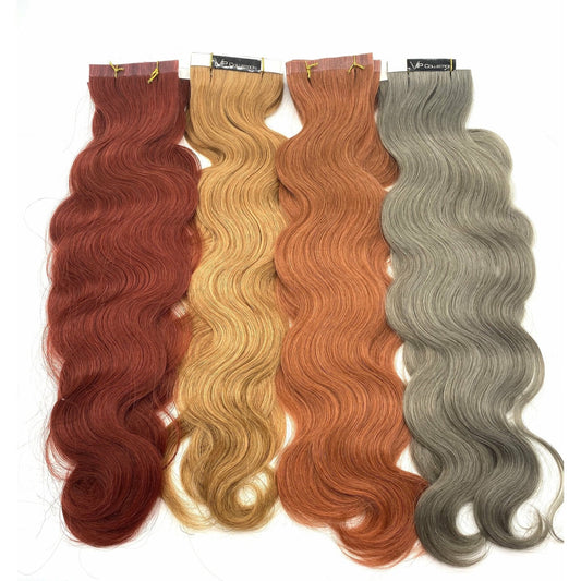 VIP TapeX System Tape In Hair Extensions Wavy 18" - Choose Color