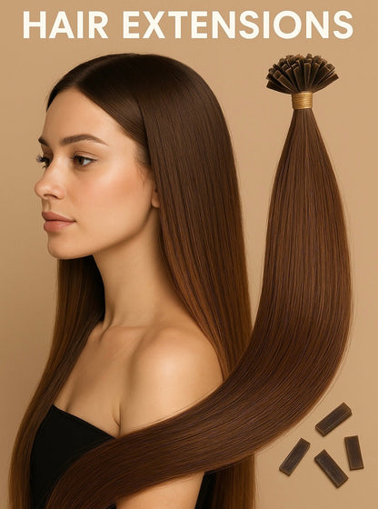 VIP U-Tip System Straight 24" 100 Strands Hair Extensions - Choose Color
