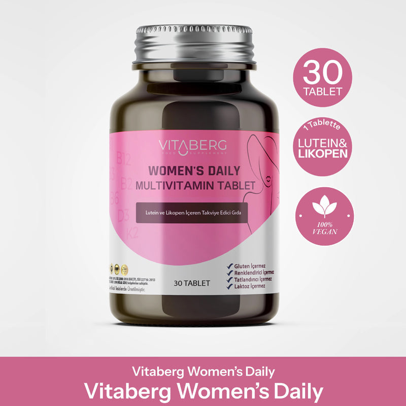 Vitaberg Women's Daily Multivitamin for Wellness 30 Tablets