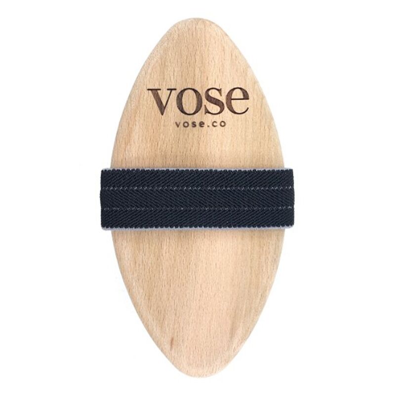 Vose Black Rose Natural Horsehair Body Brush for Smooth Skin