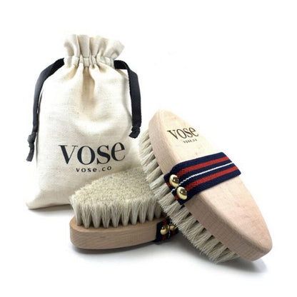 Vose Daisy Natural Horsehair Body Brush for Smooth Skin