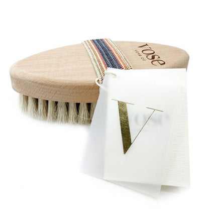 Vose Magnolia Natural Horsehair Body Brush for Smooth Skin