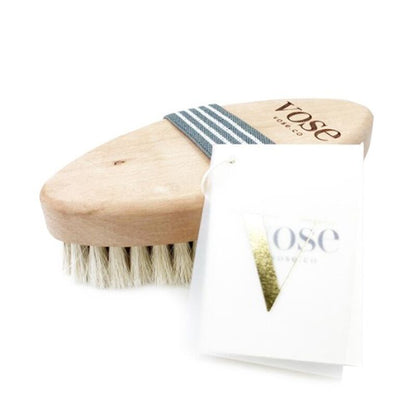 Vose Mimosa Natural Horsehair Body Brush for Smooth Skin