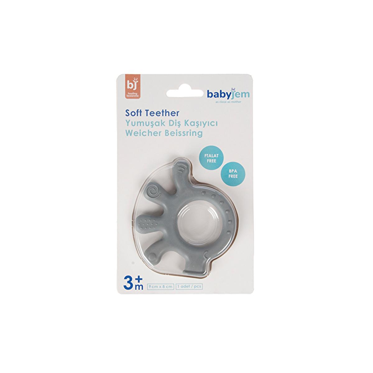 Babyjem Octopus Teether Toy - Soft BPA Free Baby Teething Relief for Sore Gums, Easy to Clean