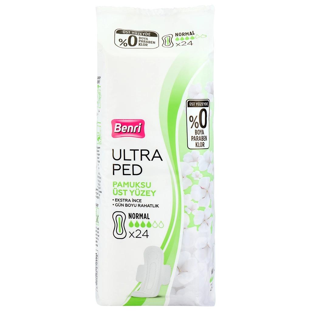Benri Ultra Cotton Normal Pads with Soft Wings 24 Count