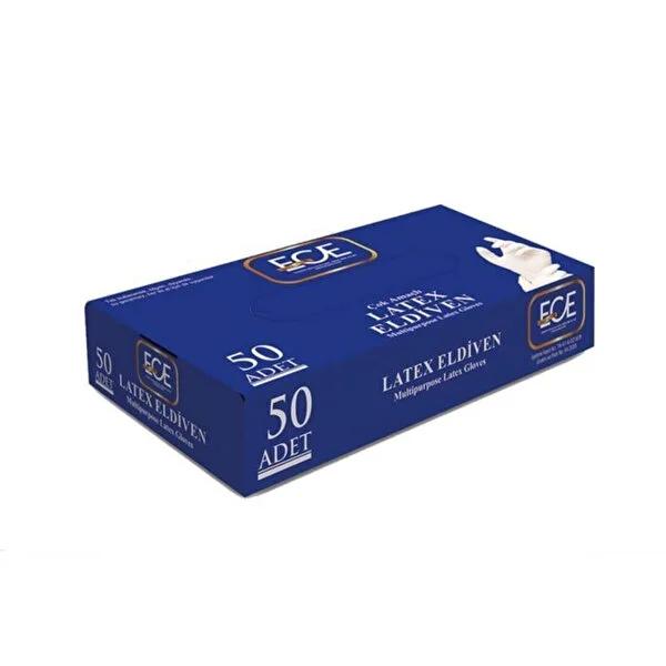 Ece Disposable Latex Gloves - Powdered for Easy Donning, Latex Material for Comfort - Healthcare, Food Processing, Cleaning