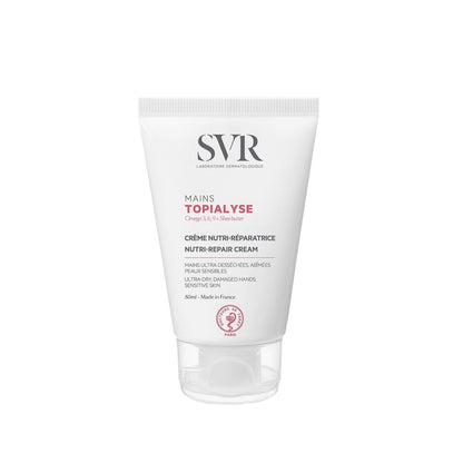 SVR Topialyse Hand Cream 50ml - Moisturizing, Non-Greasy Hand Cream for Dry Skin with Omega 3, 6, 9 & Shea Butter