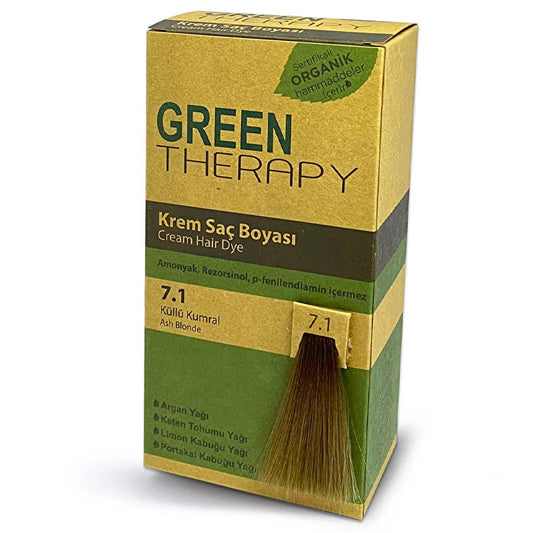 Green Therapy Cream Hair Color 7.1 Ash Blonde