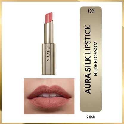 Note Aura Silk Lipstick 03 Nude Blossom - 4.5g