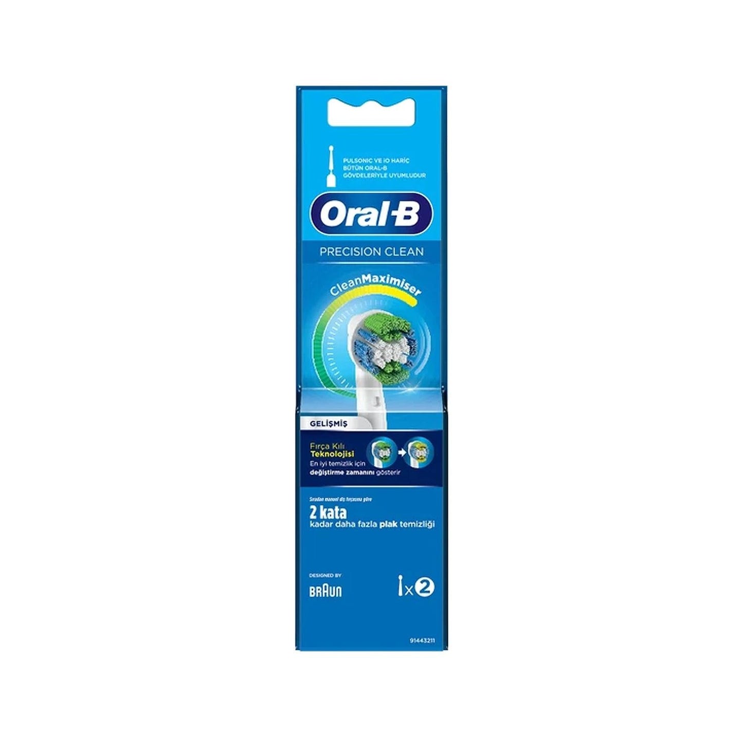 Oral-B Maximiser Precision Clean Electric Toothbrush Replacement Heads - 2 Pack