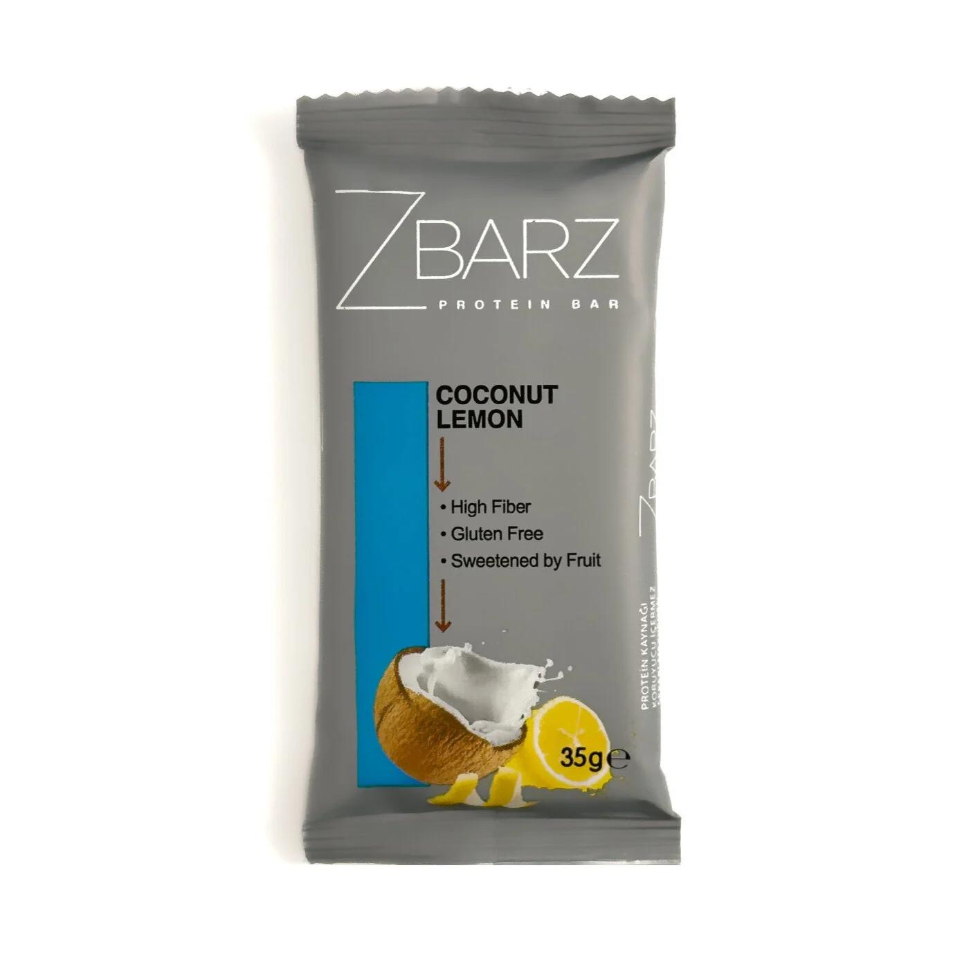 Zbarz Power Protein Bar Lemon Coconut Energy Snack 35g