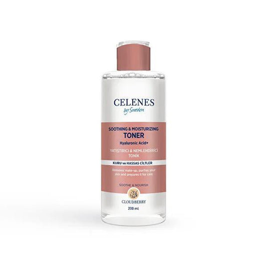 Celenes Cloudberry Toner for Dry and Sensitive Skin - Natural, Hyaluronic Acid, Soothing & Moisturizing