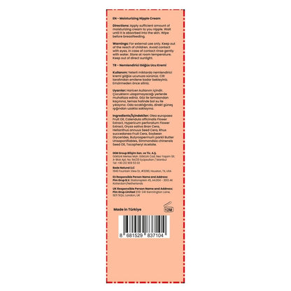 Bade Natural Soothing Nipple Cream with Calendula 30ml