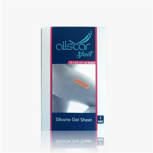 Allscar Silicone Gel Sheet for Scar Management - 7x2 cm, Soft & Flexible, Pack of 2