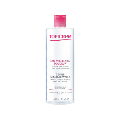 Topicrem Gentle Micellar Water for Face and Eyes - 400ml, Paraben-Free Makeup Remover for Sensitive Skin