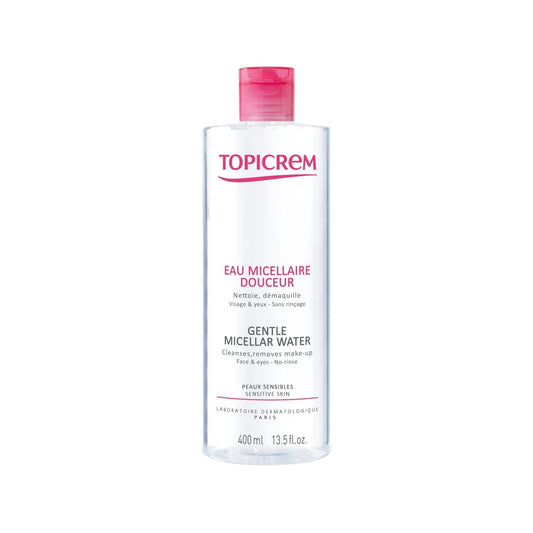 Topicrem Gentle Micellar Water for Face and Eyes - 400ml, Paraben-Free Makeup Remover for Sensitive Skin