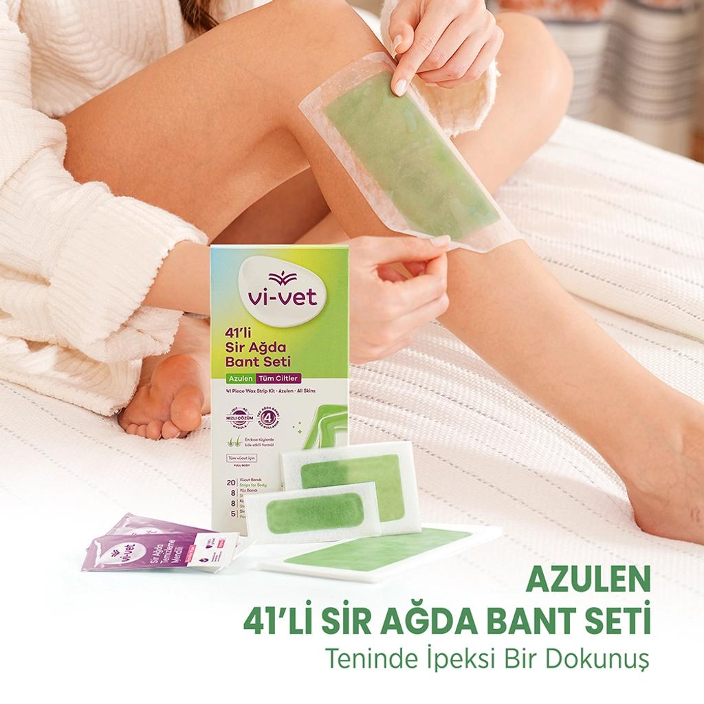 Vi-Vet Azulene Wax Strip Set for Sensitive Skin 41-Pack
