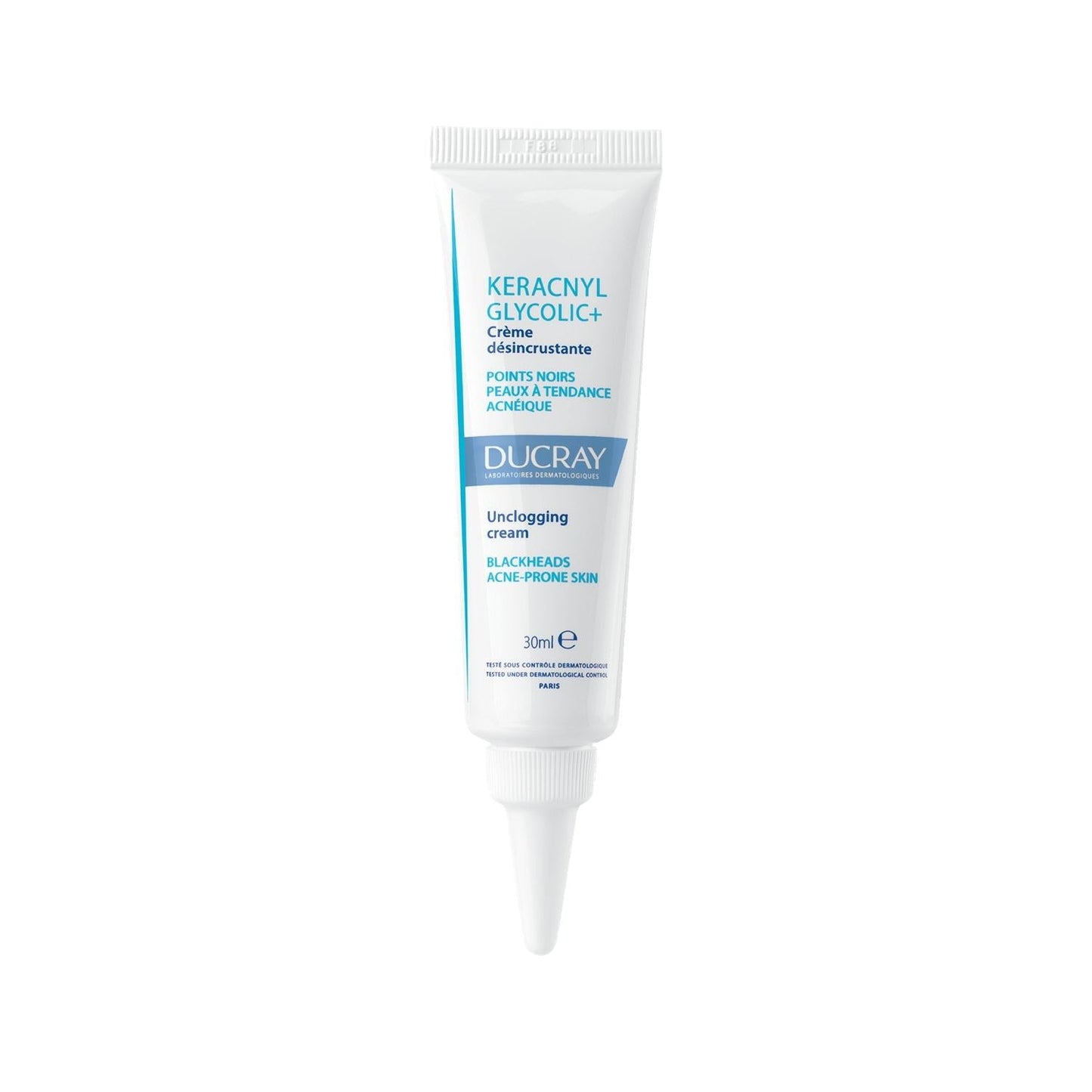 Ducray Keracnyl Glycolic+ Acne and Anti-Blemish Cream - Glycolic Acid Skincare for Brighter Skin