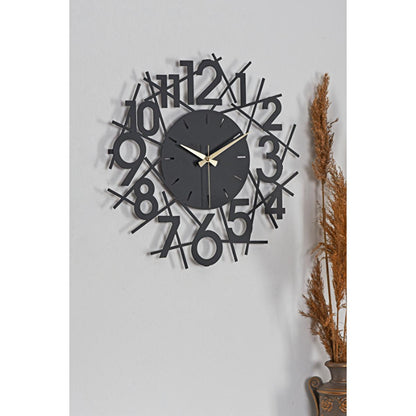Muyika 41x41cm Modern Metal Silent Wall Clock - Large Decorative Timepiece for Home