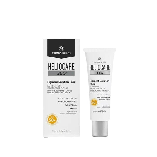 Heliocare 360¡ Pigment Solution Fluid SPF 50+ Sunscreen: Daily Broad Spectrum Protection for Hyperpigmentation & Sun Damage, 50ml