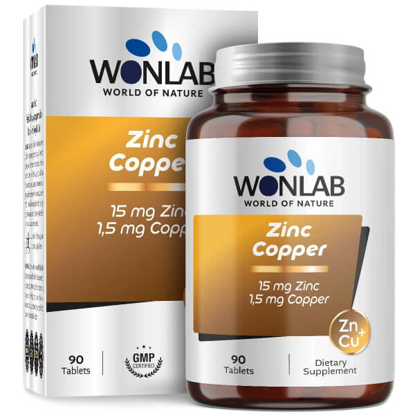 Wonlab Zinc Copper Supplement for Daily Support - 90 Tablets