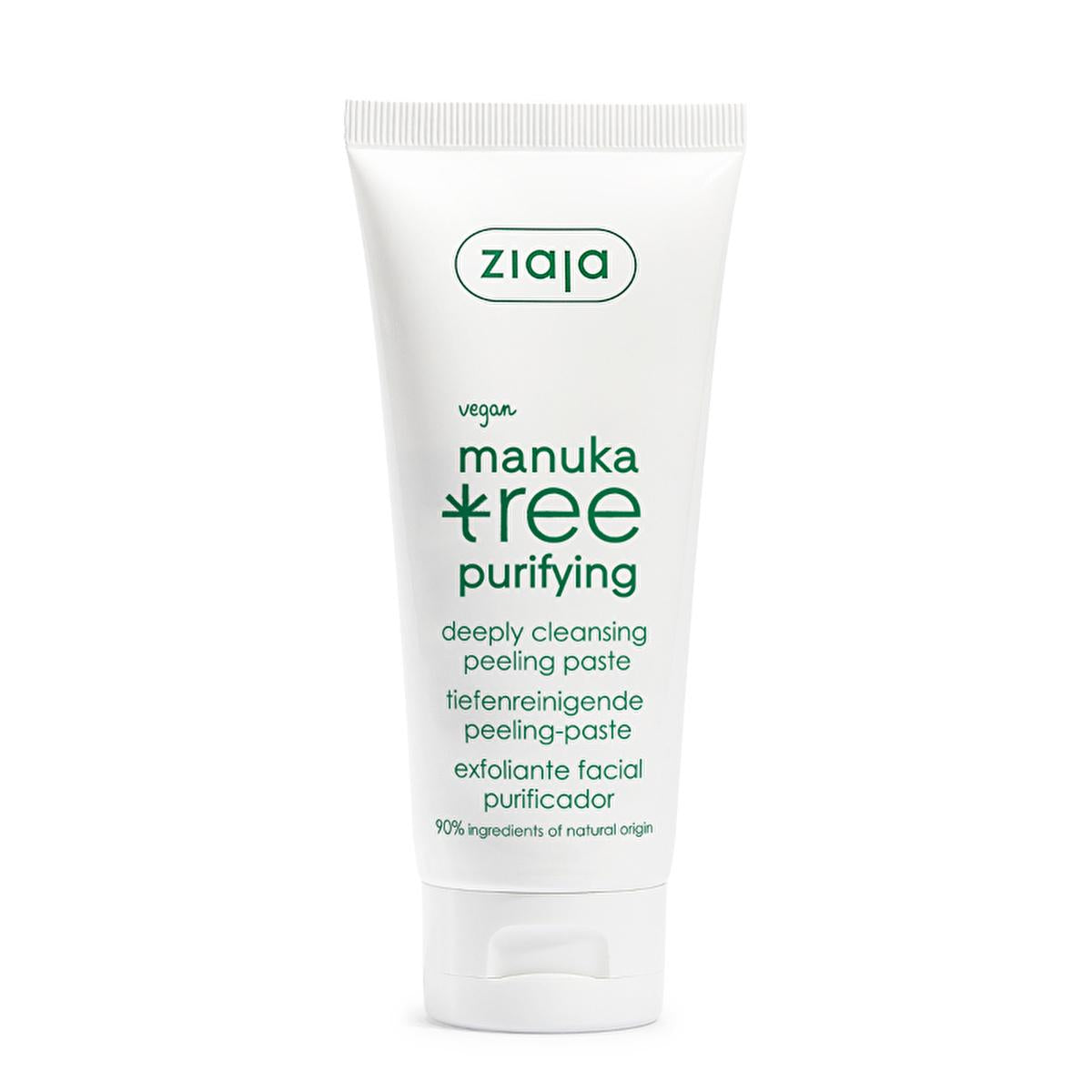 Ziaja Manuka Exfoliating Peeling Mask - Natural, Vegan Skincare for Oily Skin - 2.54 fl oz