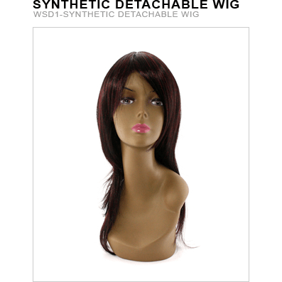 Unique Collection WSD1 Synthetic Detachable Wig - Choose Color