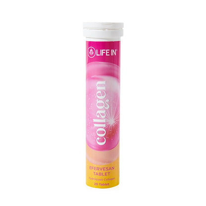 Life In Collagen Effervescent Tablets for Skin Glow 20 Count
