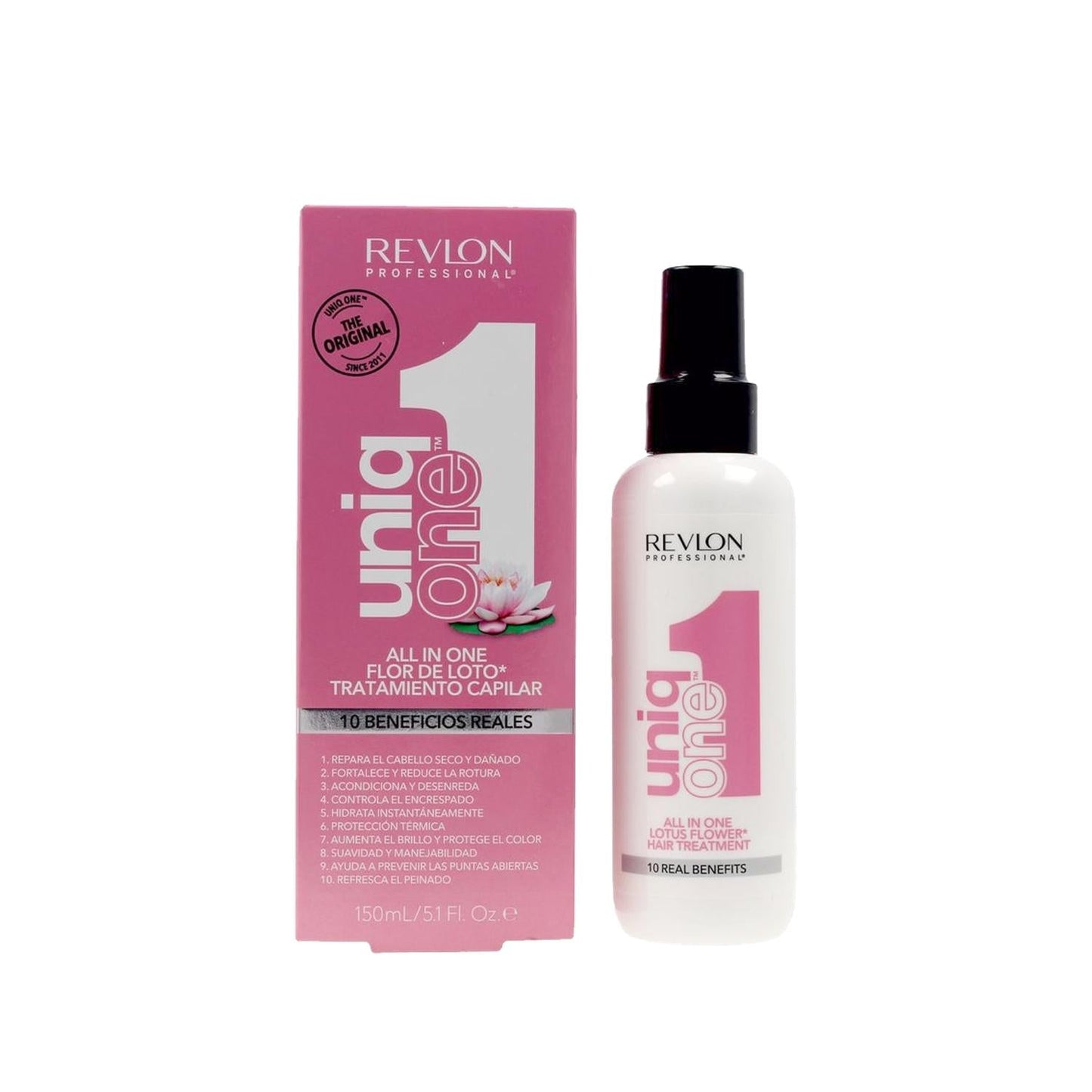 Revlon Uniq One All In One Lotus Flower Hair Care Spray 150ml - Simplifies Hair Care Routine