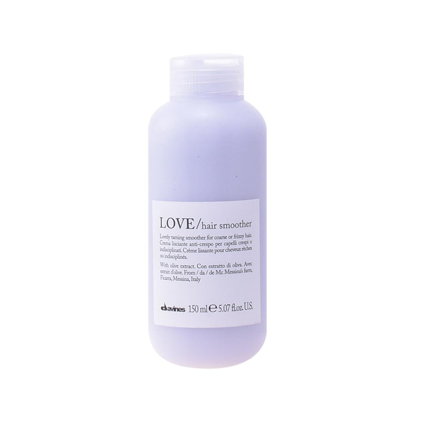 Davines Love Hair Smoother Smoothing and Straightening Hair Cream - 150ml, Nourishing and Sleek Formula for Curly and Wavy Hair