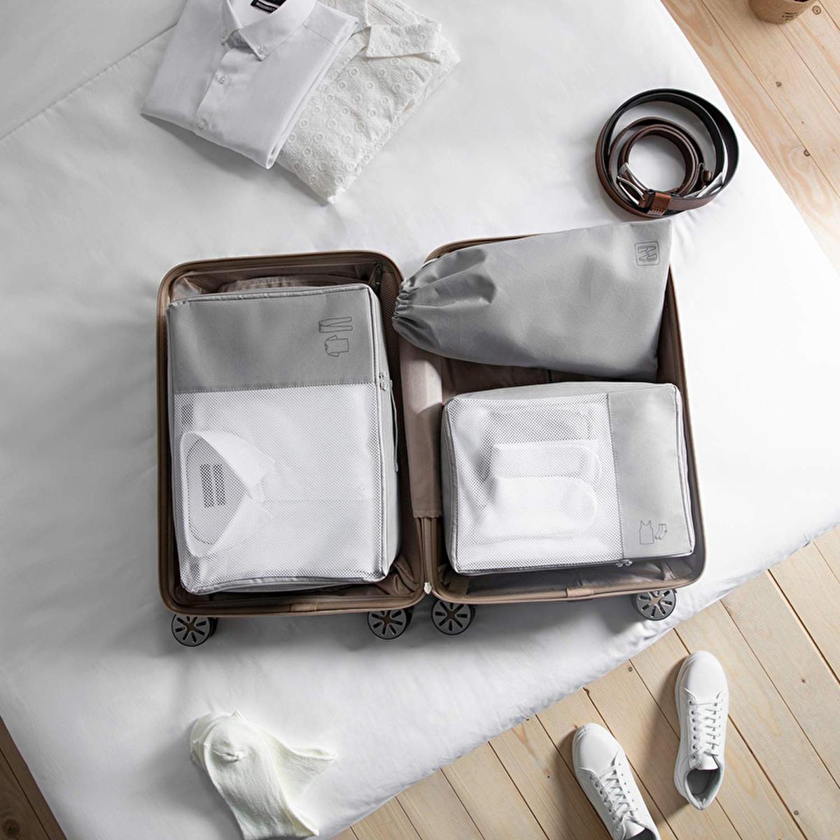 Ocean Home: Ultimate Luggage Organizer Set - Space Saving Travel Packing Cubes, Suitcase Organization - 3 Piece Set