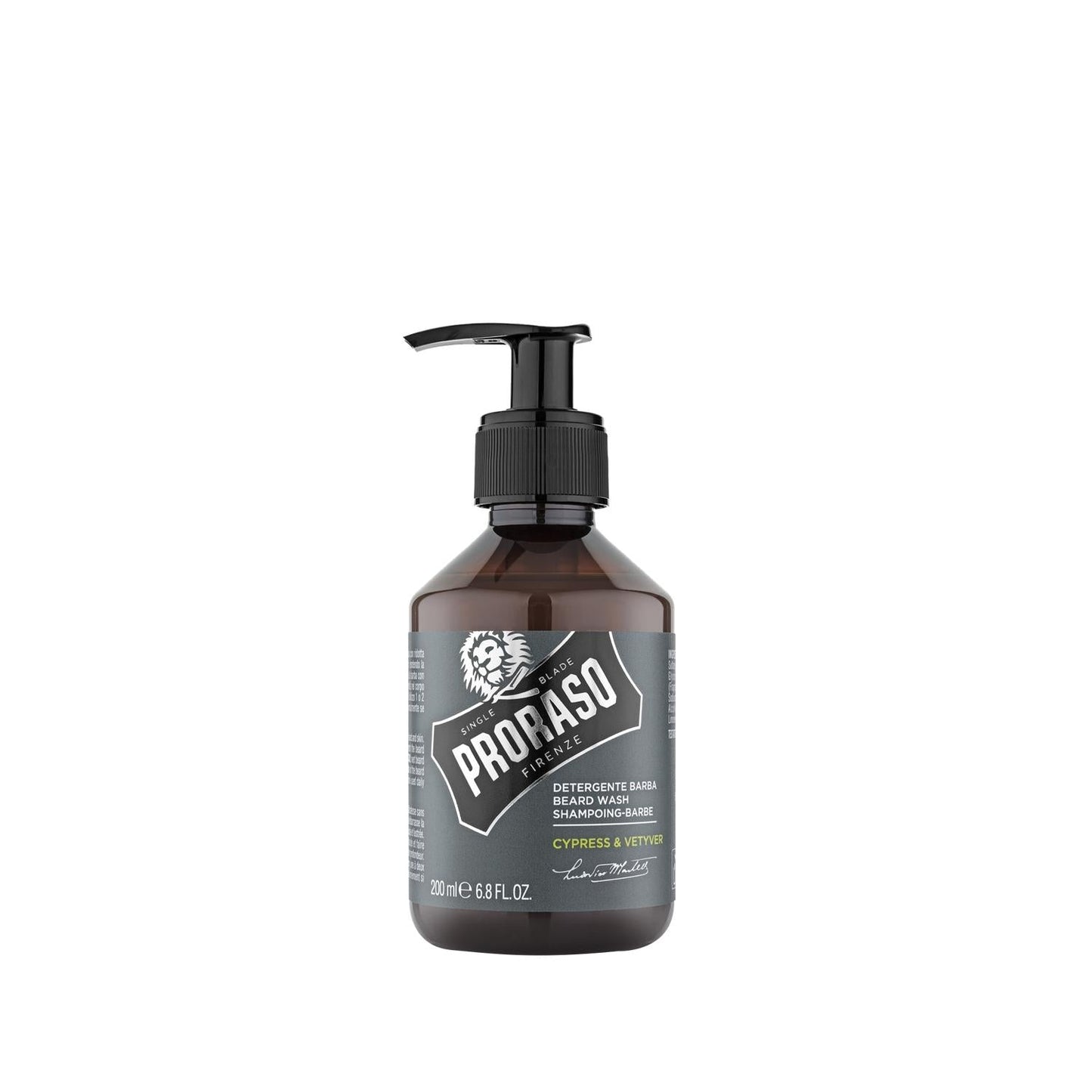 Proraso Cypress & Vetyver Beard Shampoo - 200ml, Premium Men's Grooming for Softer Beards