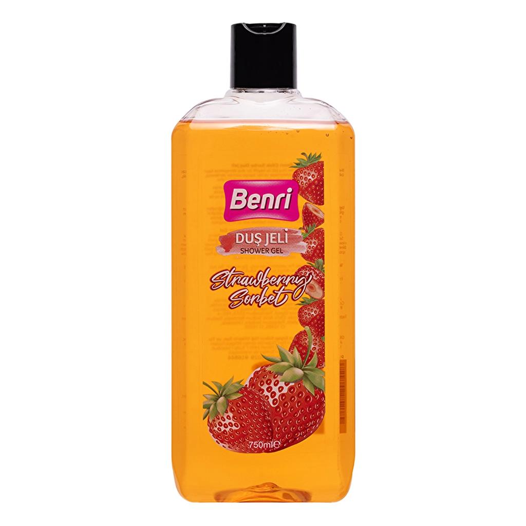 Benri Strawberry Sorbet Shower Gel for Soft Skin 750 ml