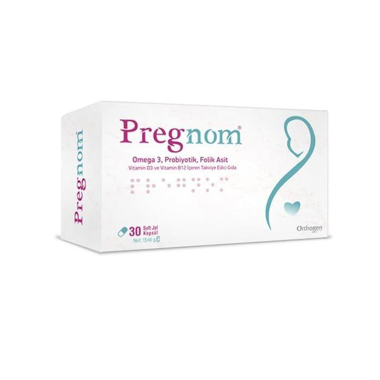 Pregnom - Omega-3, Probiotics, Folic Acid - 30 Soft Capsules