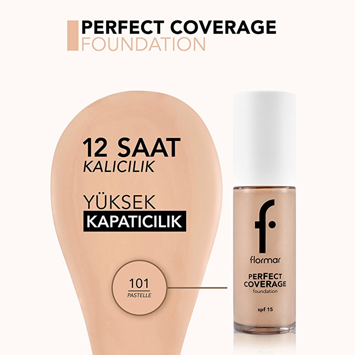Flormar Perfect Coverage Foundation - Long-Lasting, SPF 15, All Skin Types
