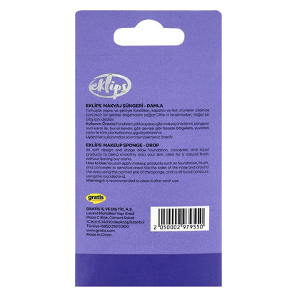 Eklips Teardrop Makeup Sponge for Smooth Blending 1 Count