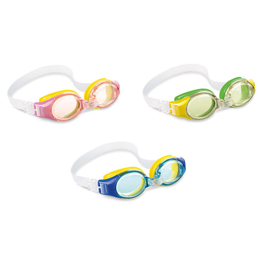 Intex Kids Swimming Goggles - Shatter-Resistant Polycarbonate Lenses for Clear & Safe Underwater Vision (Ages 3-8)