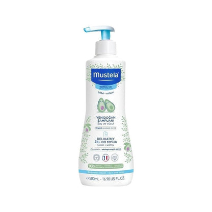 Mustela Gentle Cleansing Newborn Shampoo & Body Wash 500ml - Hypoallergenic Baby Care
